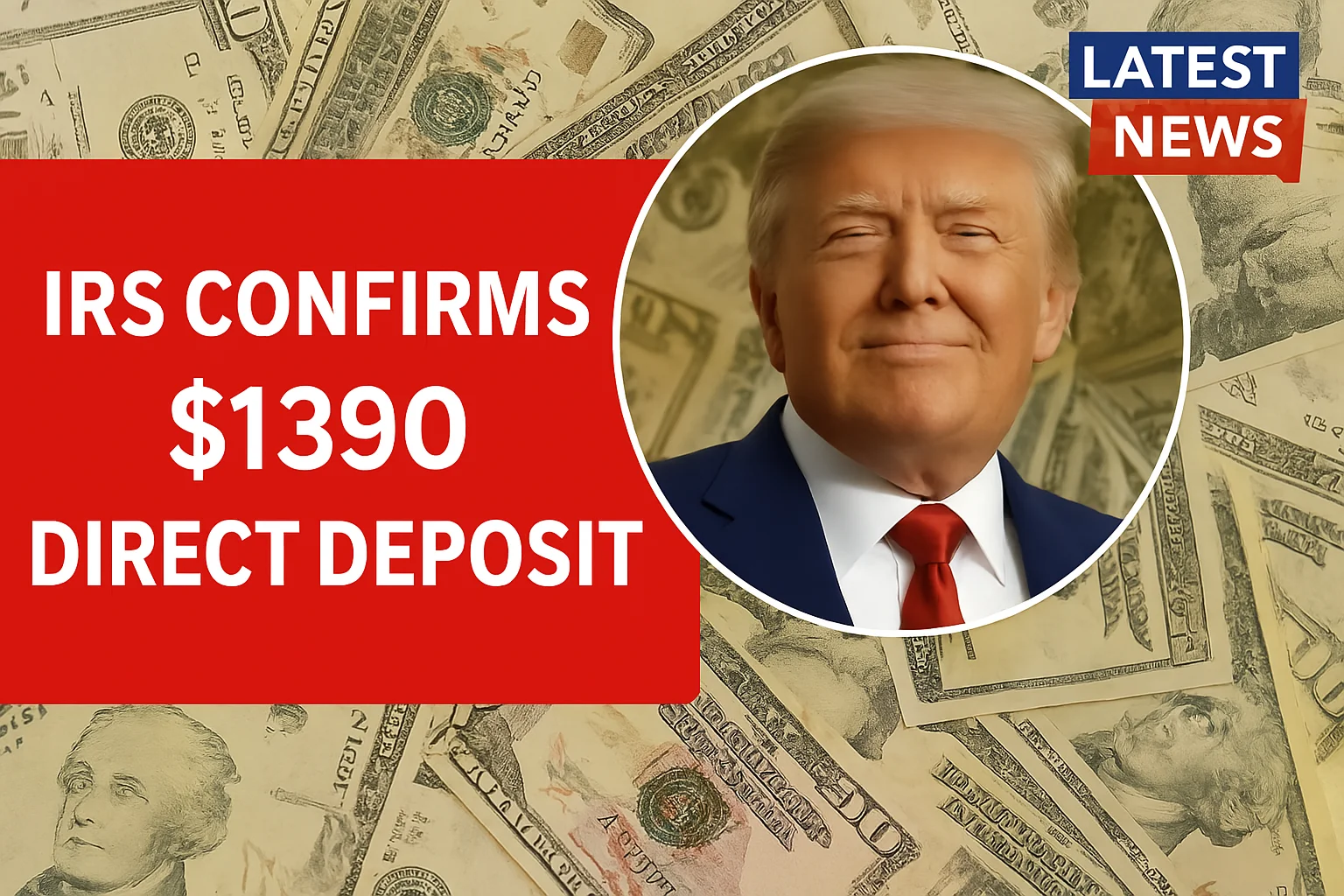 IRS Confirms $1,390 Direct Deposit Relief for August 2025 — Check If You Qualify